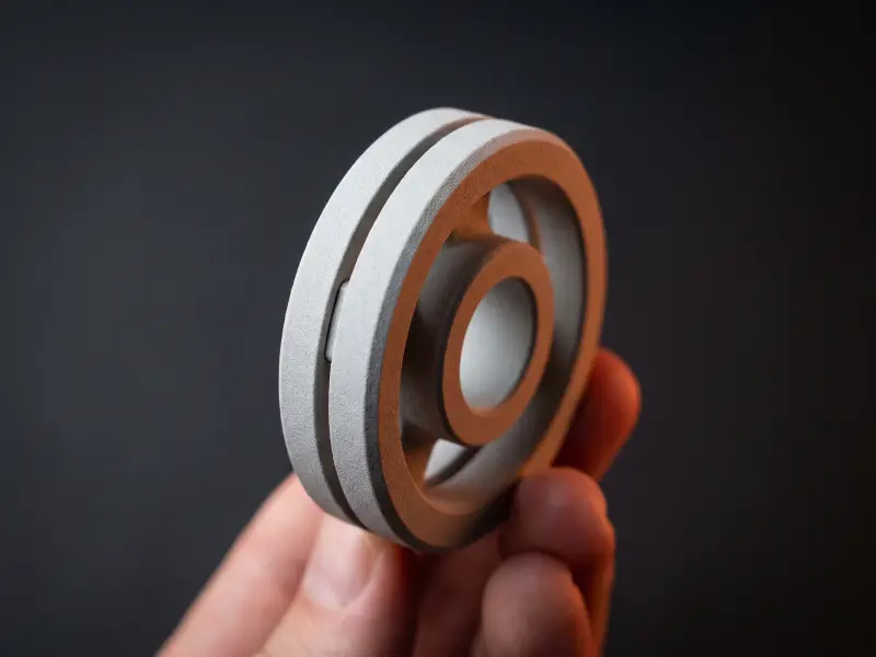 SLS-Bauteil mit koerniger, matter Pulveroberflaeche